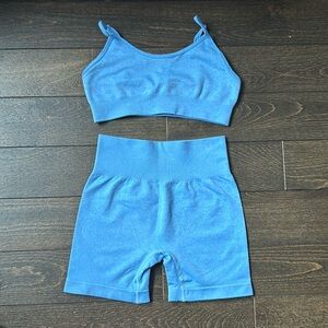 Women’s blue amazon workout set